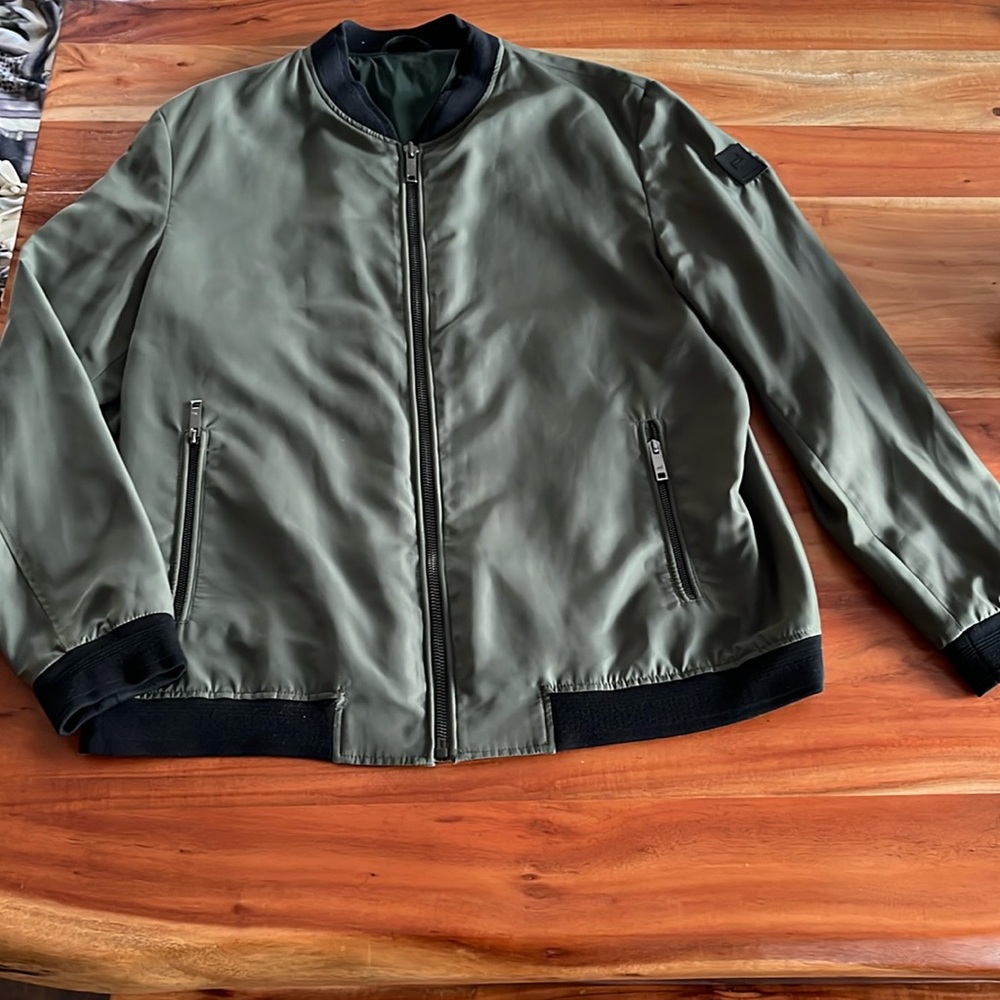 Porsche Design Moss green Bomber Lightweight Jacket sz 56 or XXL (fits slim)